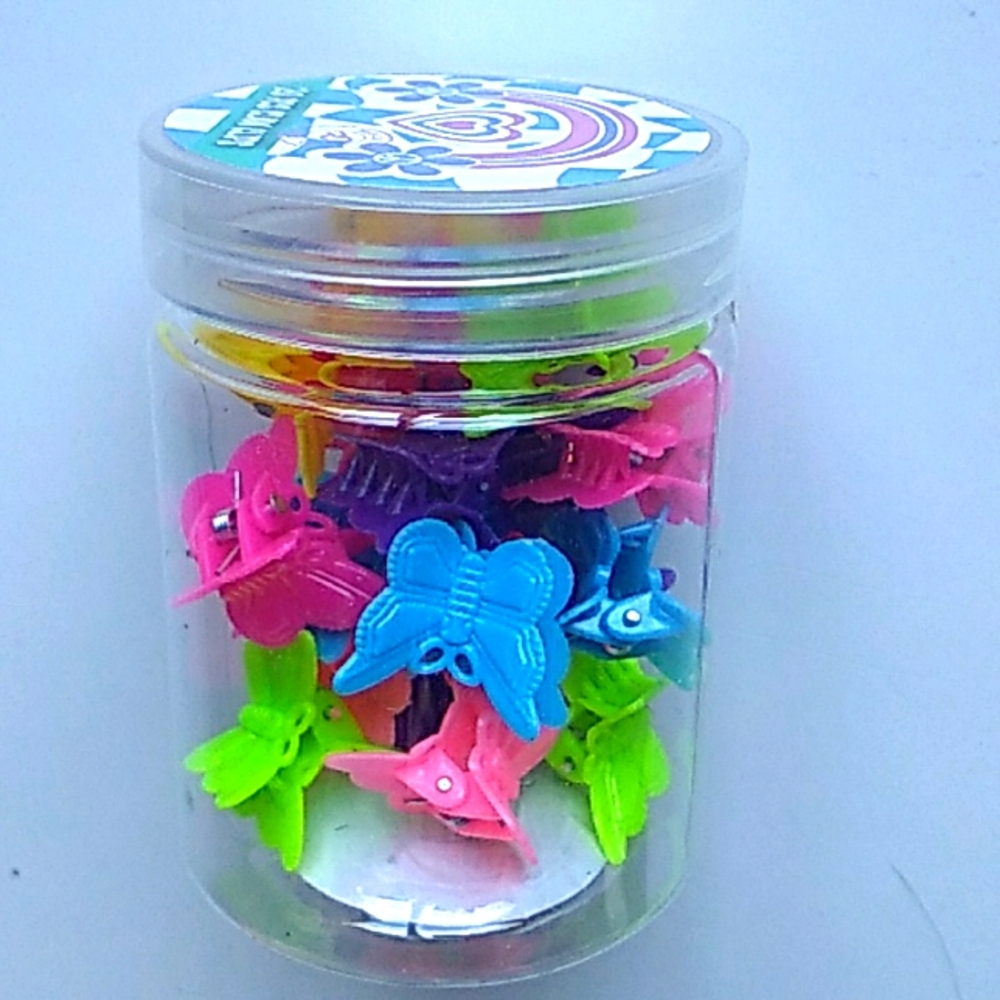 Colorful butterfly Hair Claw Clips Set